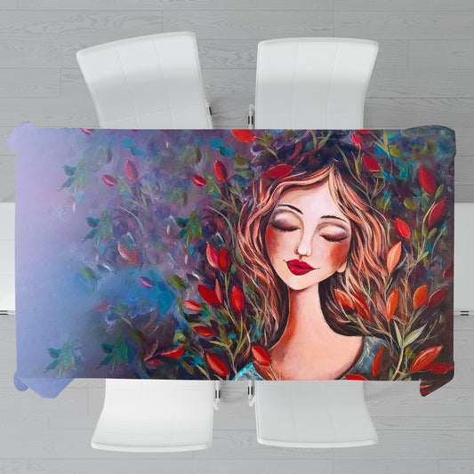 Autumn Girl By Adele Geldenhuys Rectangle Tablecloth