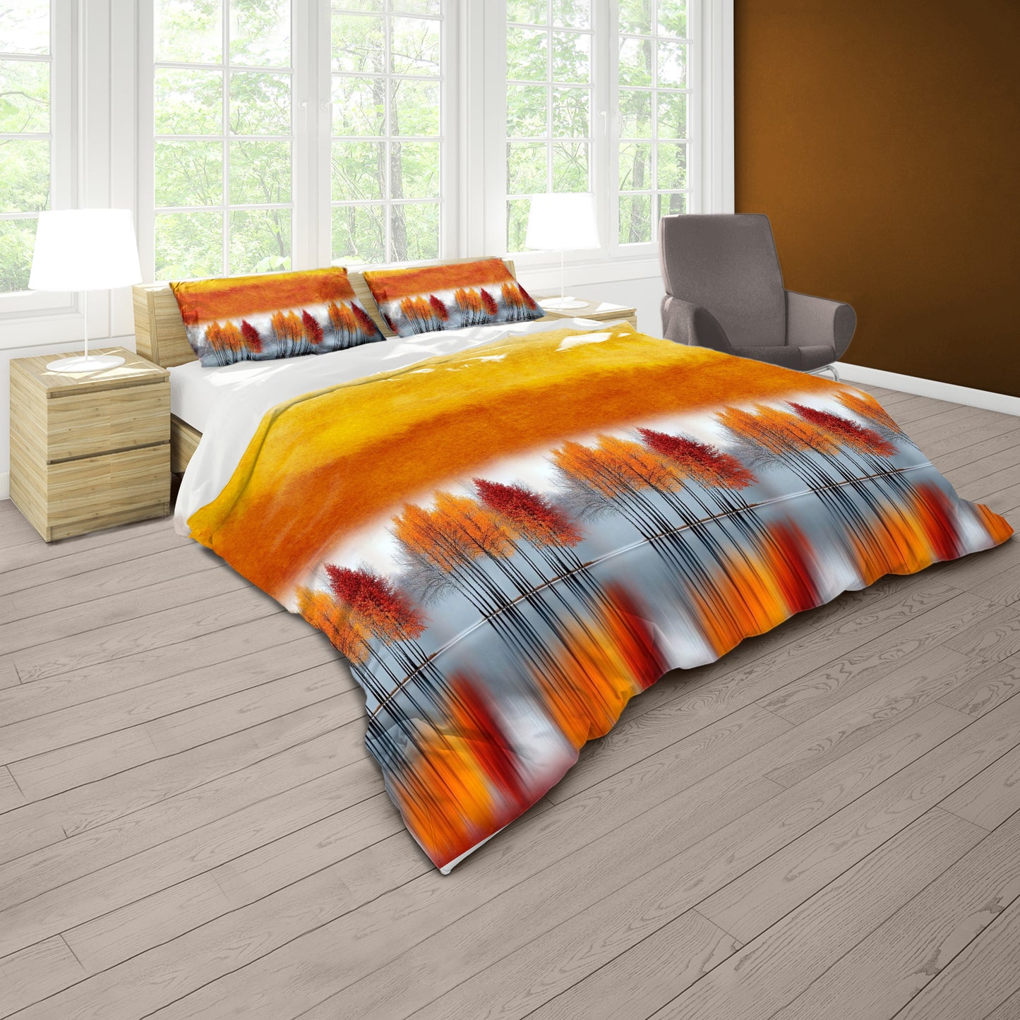 Autumn Trees Duvet Cover Set