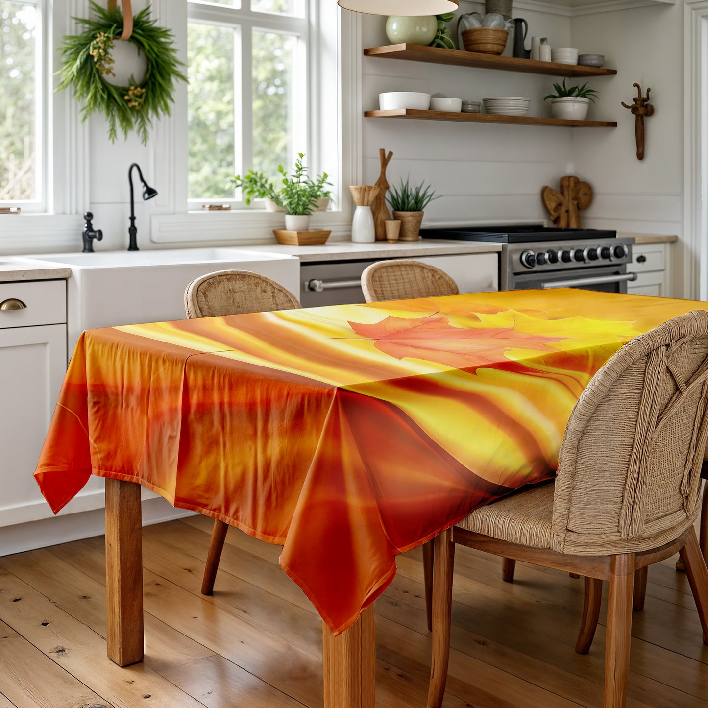 Autumn Wave Rectangle Tablecloth