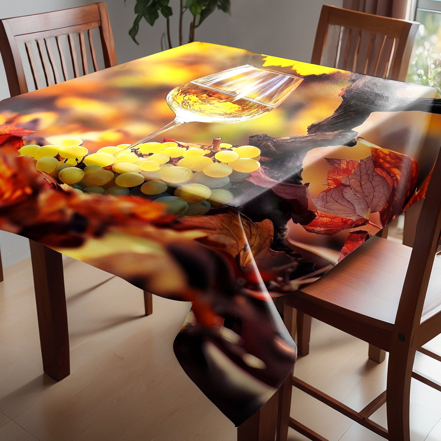 Autumn Wine Square Tablecloth