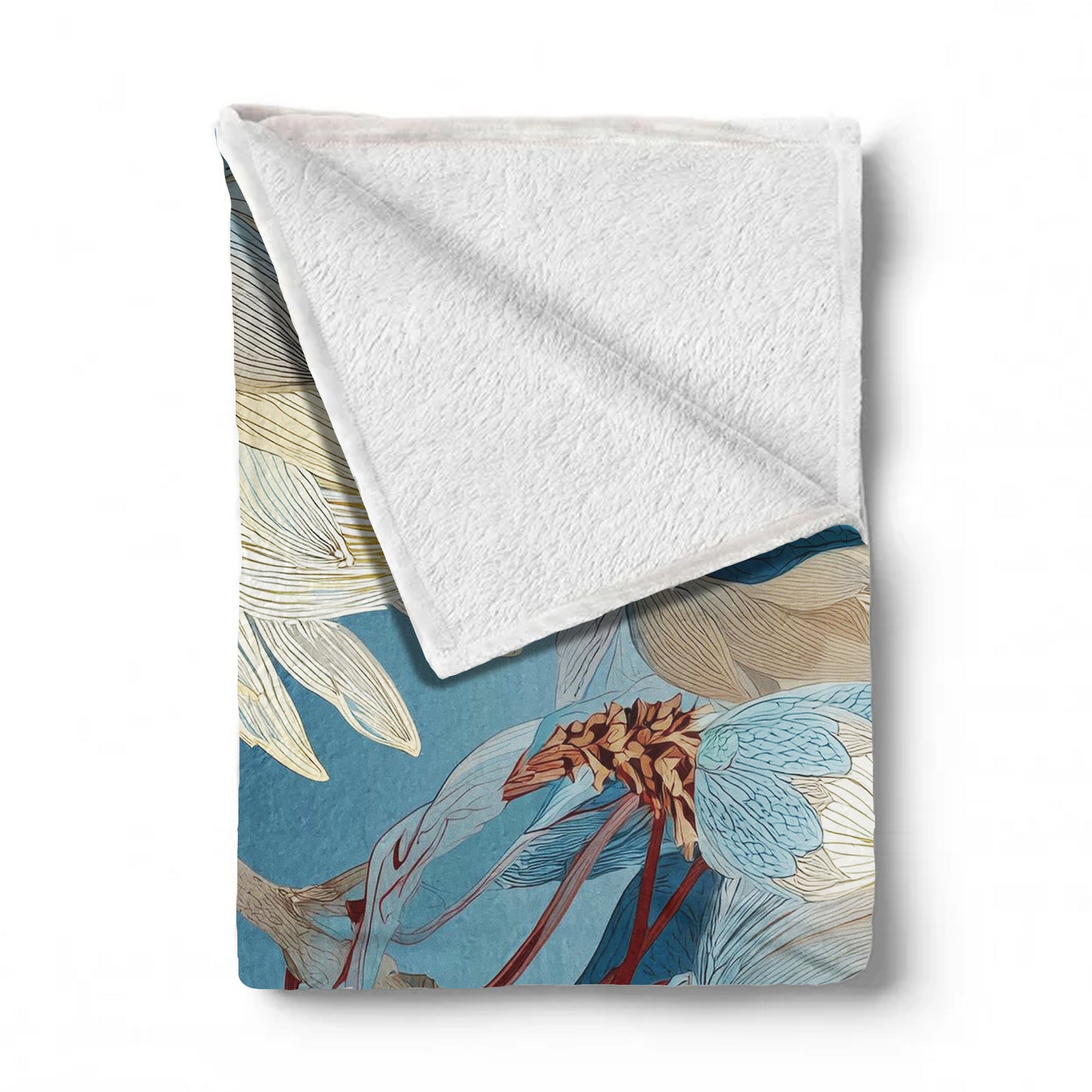 Azure Bloom Light Weight Fleece Blanket by Wikus Schalkwyk