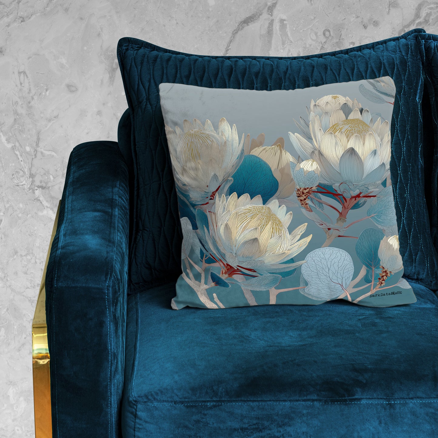 Azure Bloom Luxury Scatter by Wikus Schalkwyk