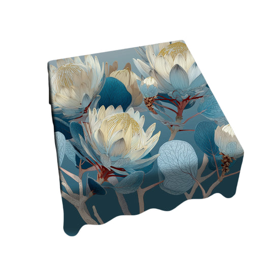 Azure Bloom Square Tablecloth by Wikus Schalkwyk