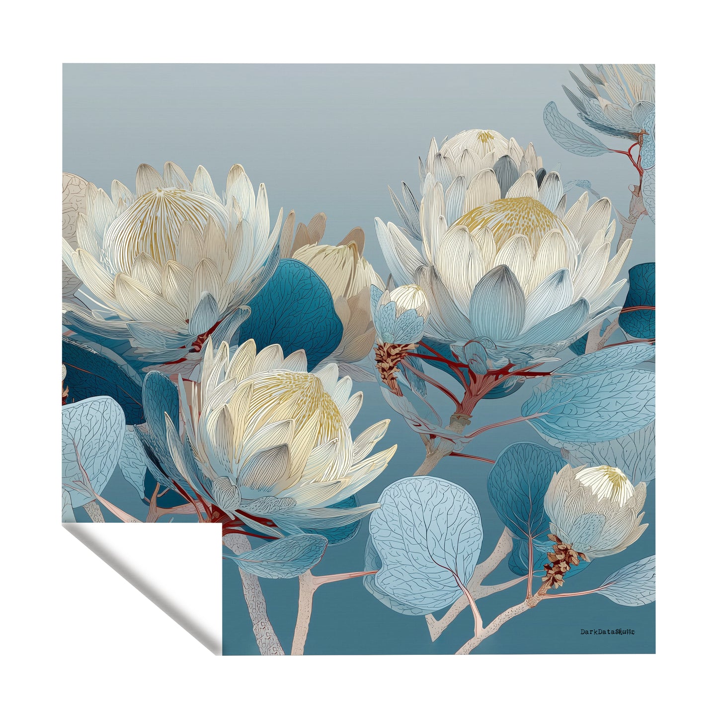Azure Bloom Square Tablecloth by Wikus Schalkwyk