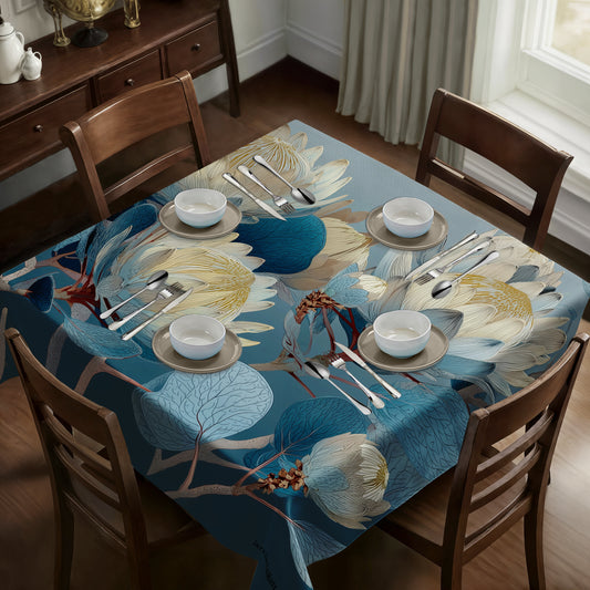 Azure Bloom Square Tablecloth by Wikus Schalkwyk
