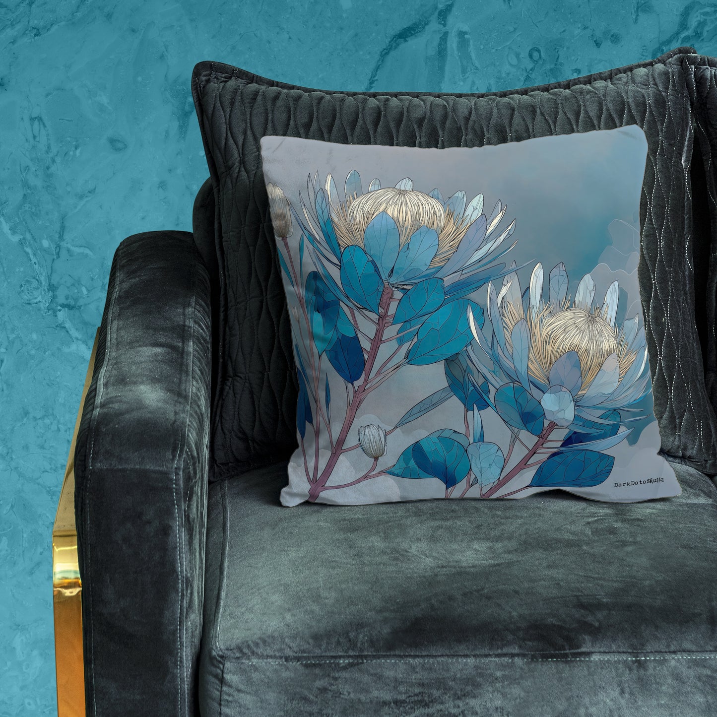 Azure Bloomscape Luxury Scatter by Wikus Schalkwyk