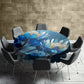 Azure Bloomscape Round Tablecloth by Wikus Schalkwyk