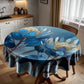Azure Bloomscape Round Tablecloth by Wikus Schalkwyk