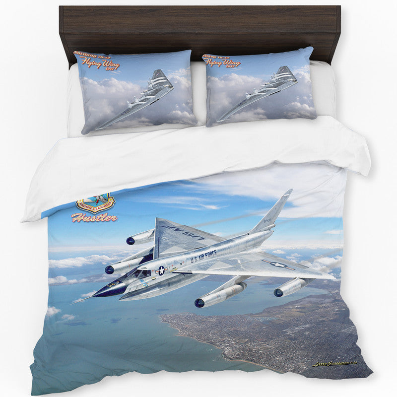 B 58 Hustler Duvet Cover Set by Larry Grossman