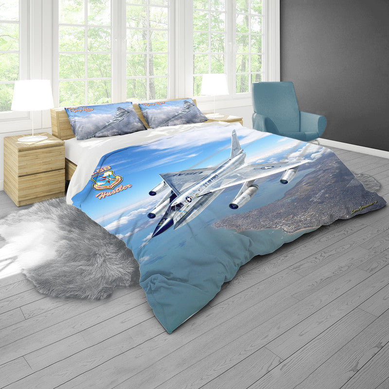 B 58 Hustler Duvet Cover Set by Larry Grossman