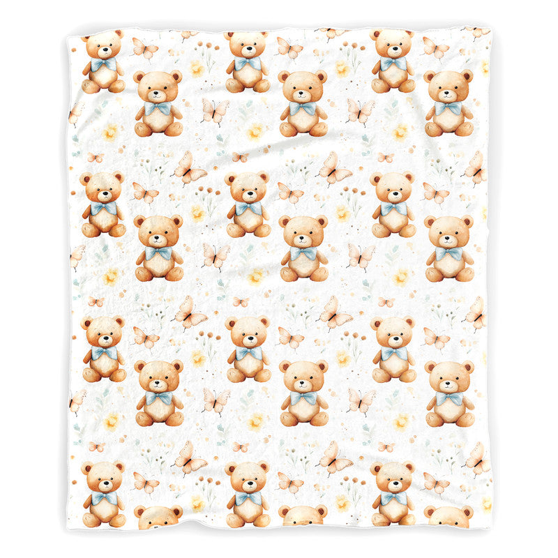 Baby Bowtie Bears Minky Blanket