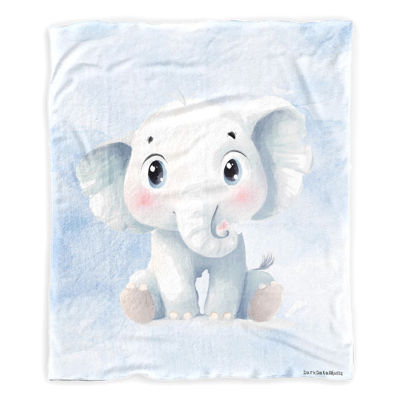 Baby Elephant Minky Blanket by Wikus Schalkwyk