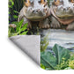Baby Hippo Swimming Light Weight Fleece Blanket