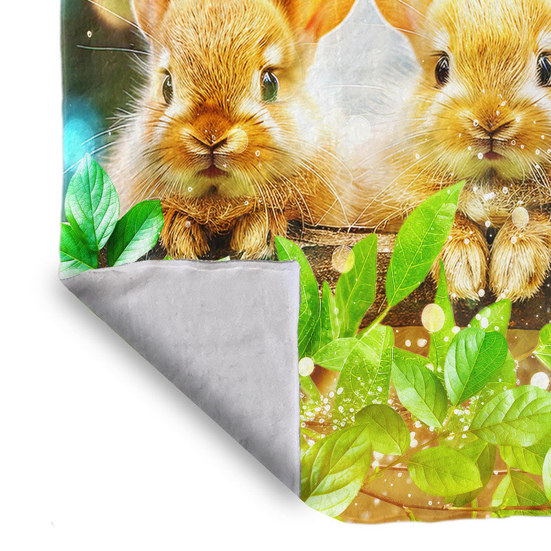 Baby Rabbit Light Weight Fleece Blanket