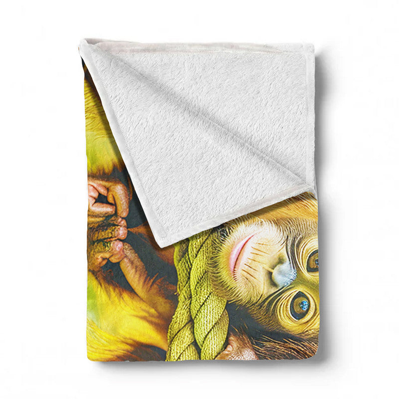 Baby Orangutang Light Weight Fleece Blanket