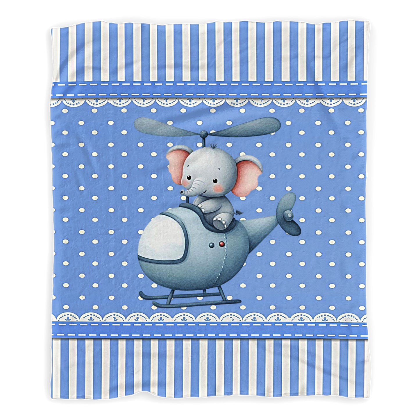 Baby Breeze Elephant Minky Blanket