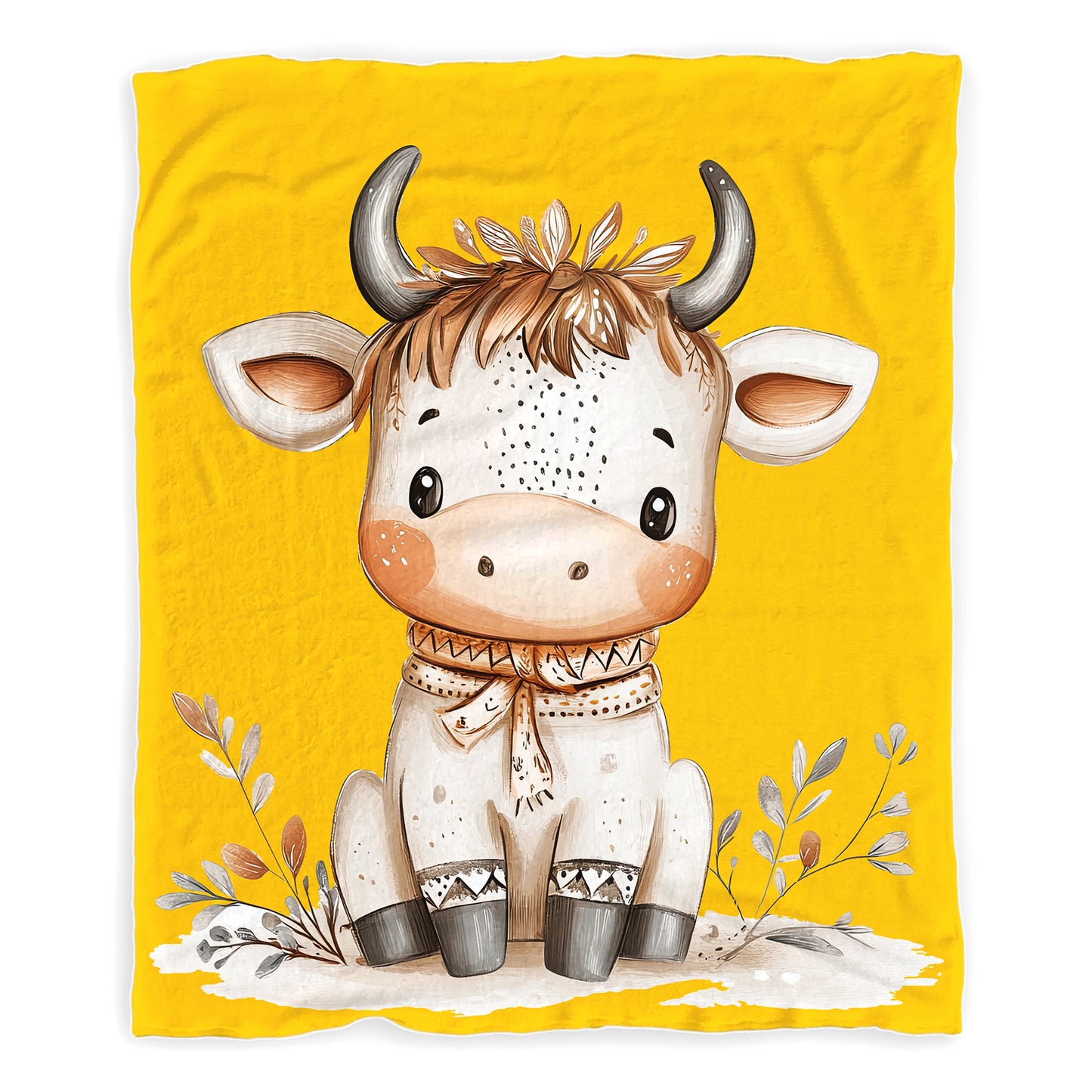 Baby Cow Baby Fleece Blanket by Mark van Vuuren