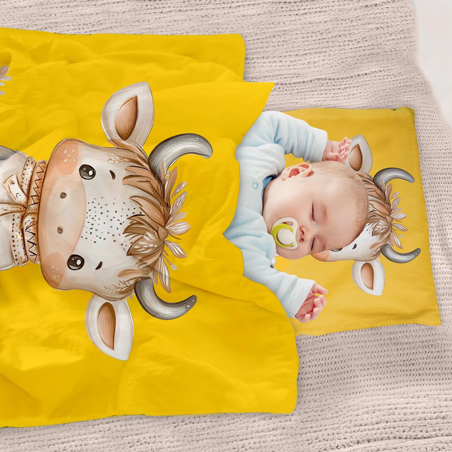 Baby Cow Cot Set by Mark van Vuuren