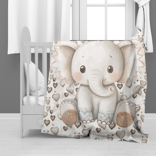 Baby Elephant Baby Fleece Blanket by Mark van Vuuren