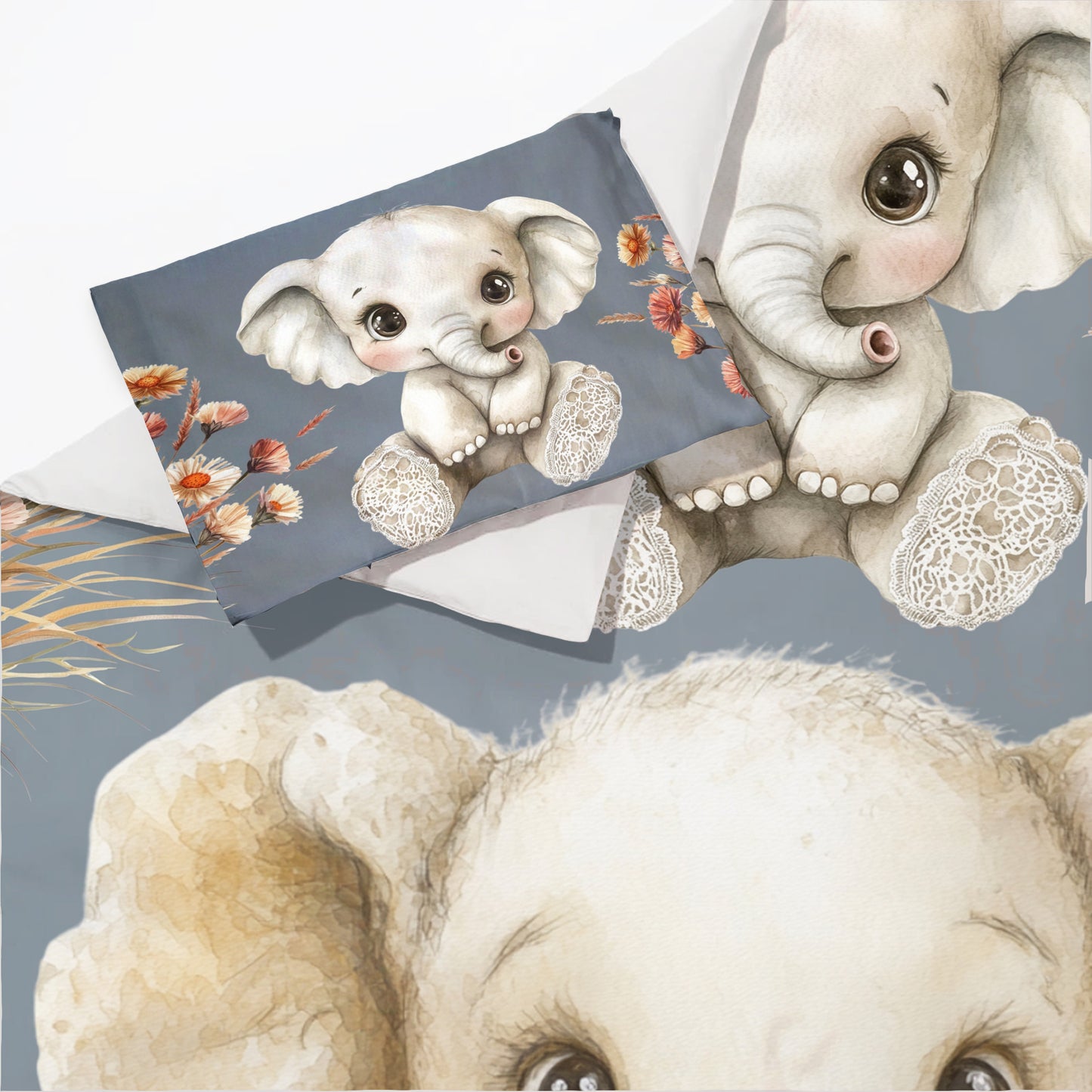 Baby Elephant Cot Set by Mark van Vuuren