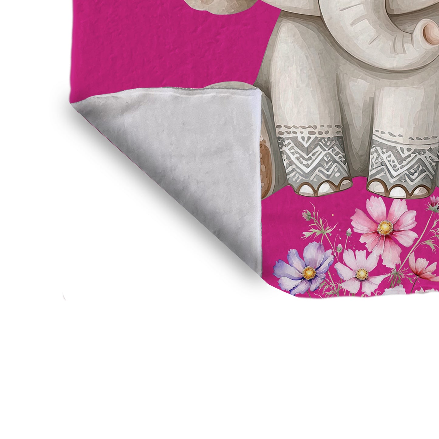 Baby Elephant Pink Baby Fleece Blanket by Mark van Vuuren