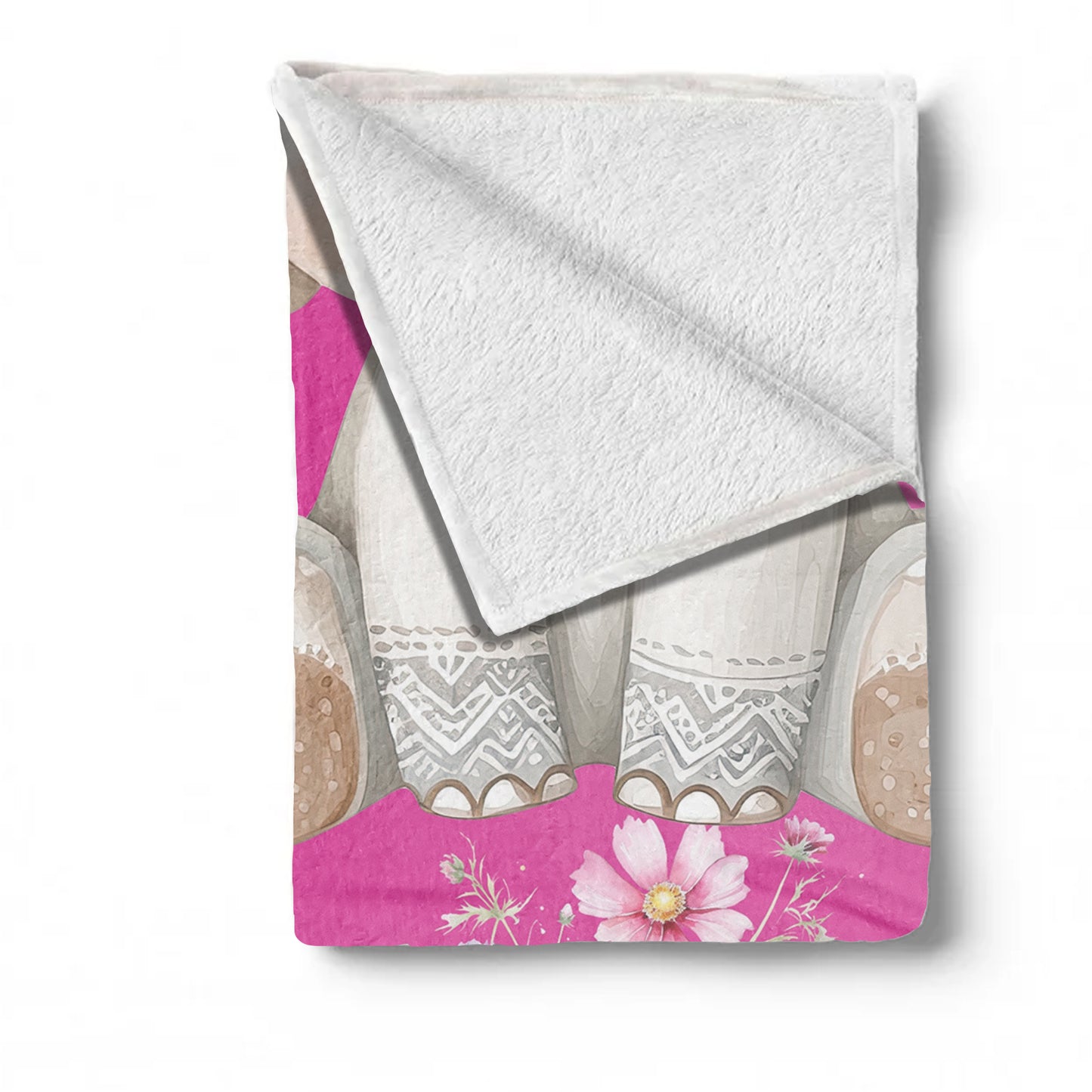 Baby Elephant Pink Baby Fleece Blanket by Mark van Vuuren