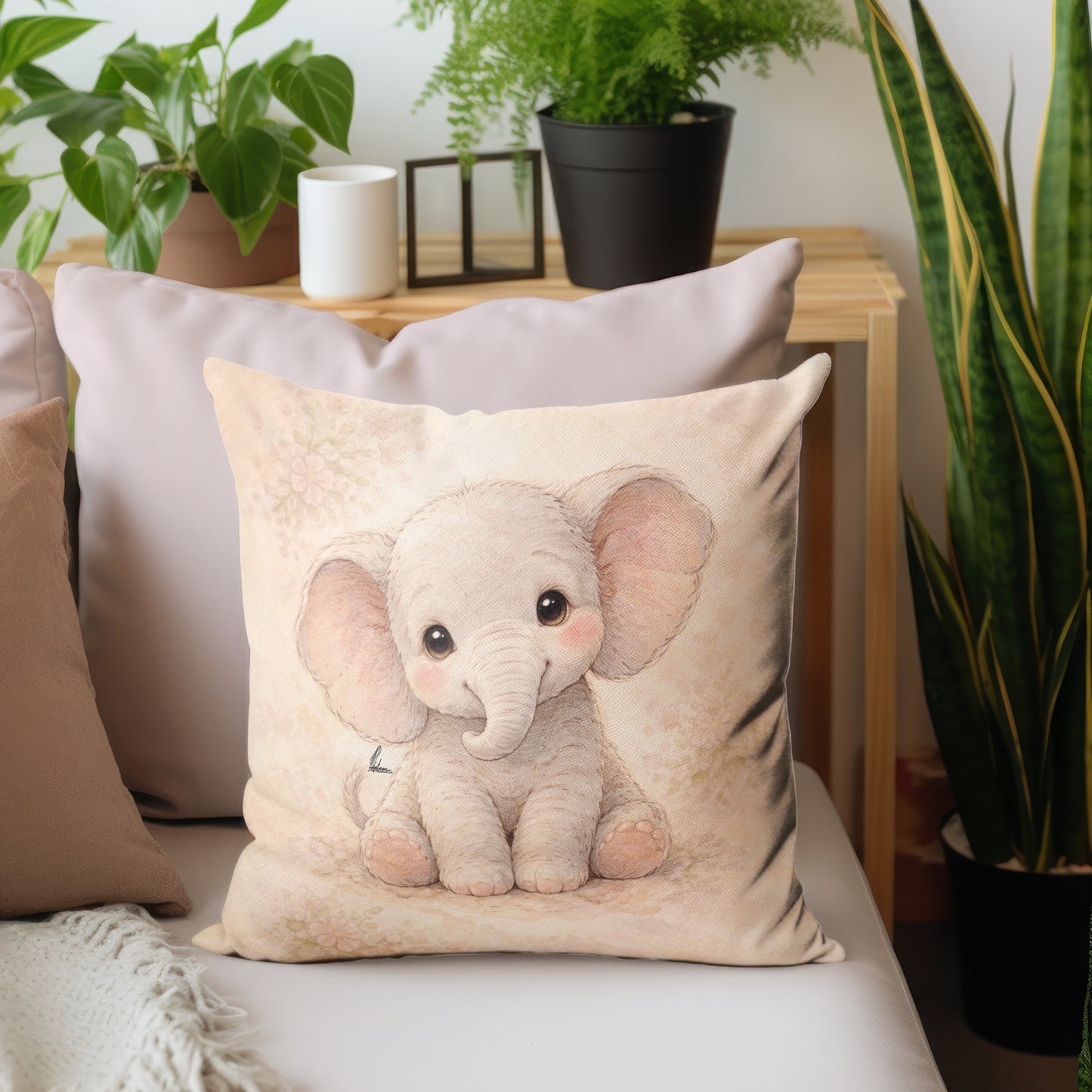 Baby Elephant Watercolor Kids Scatter by Nathan Pieterse