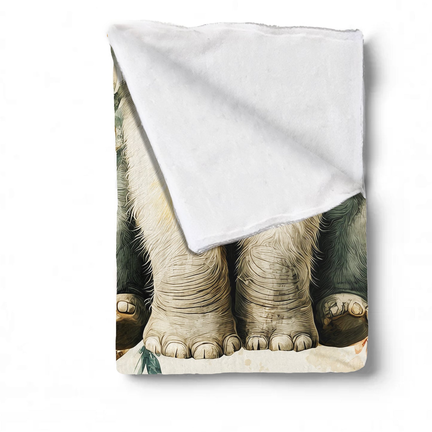Baby Elephant with Flowers Toddler Fleece Blanket by Wikus Schalkwyk