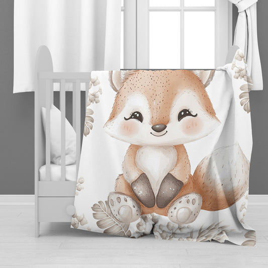 Baby Fox Baby Fleece Blanket by Mark van Vuuren