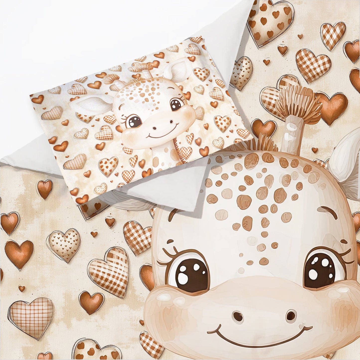 Baby Giraffe Hearts Cot Set by Mark van Vuuren