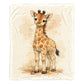 Baby Giraffe Watercolor Baby Fleece Blanket by Nathan Pieterse