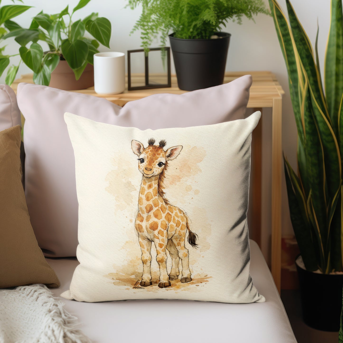 Baby Giraffe Watercolor Kids Scatter by Nathan Pieterse