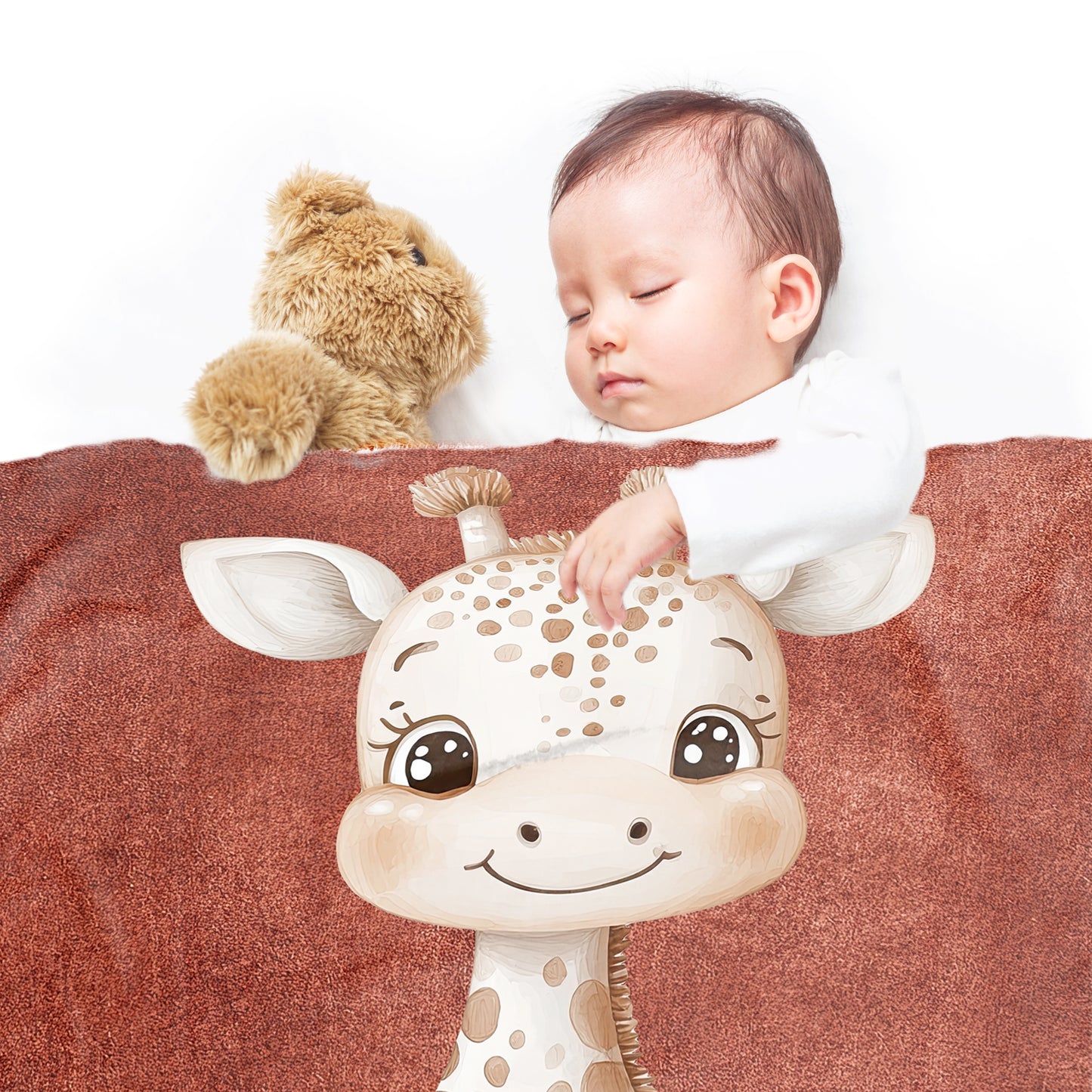 Baby Giraffe & Friends Baby Fleece Blanket by Mark van Vuuren