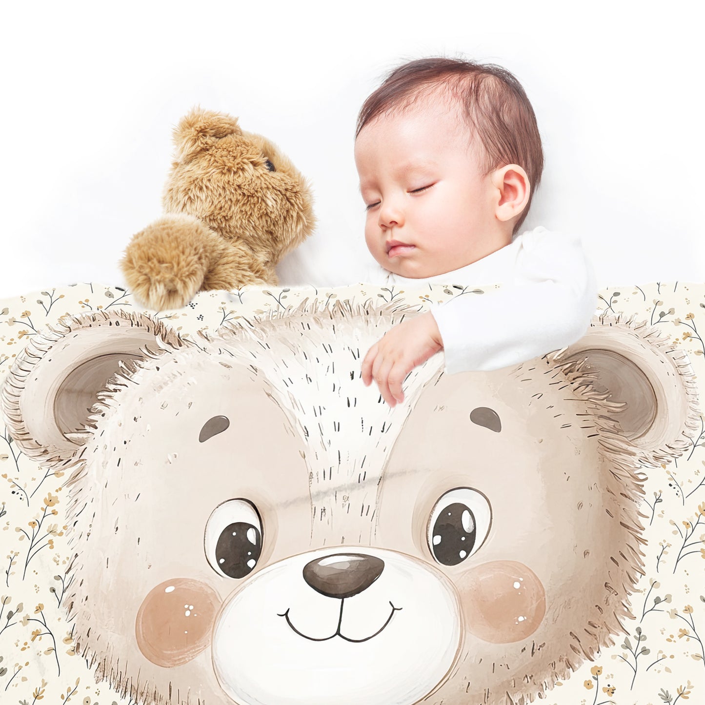 Baby Grizzly Bear Baby Fleece Blanket by Mark van Vuuren