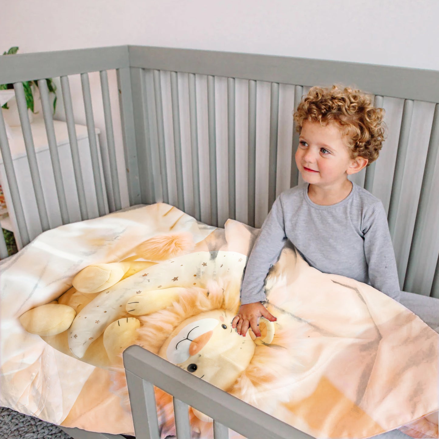 Baby Lion Teddy Cot Set