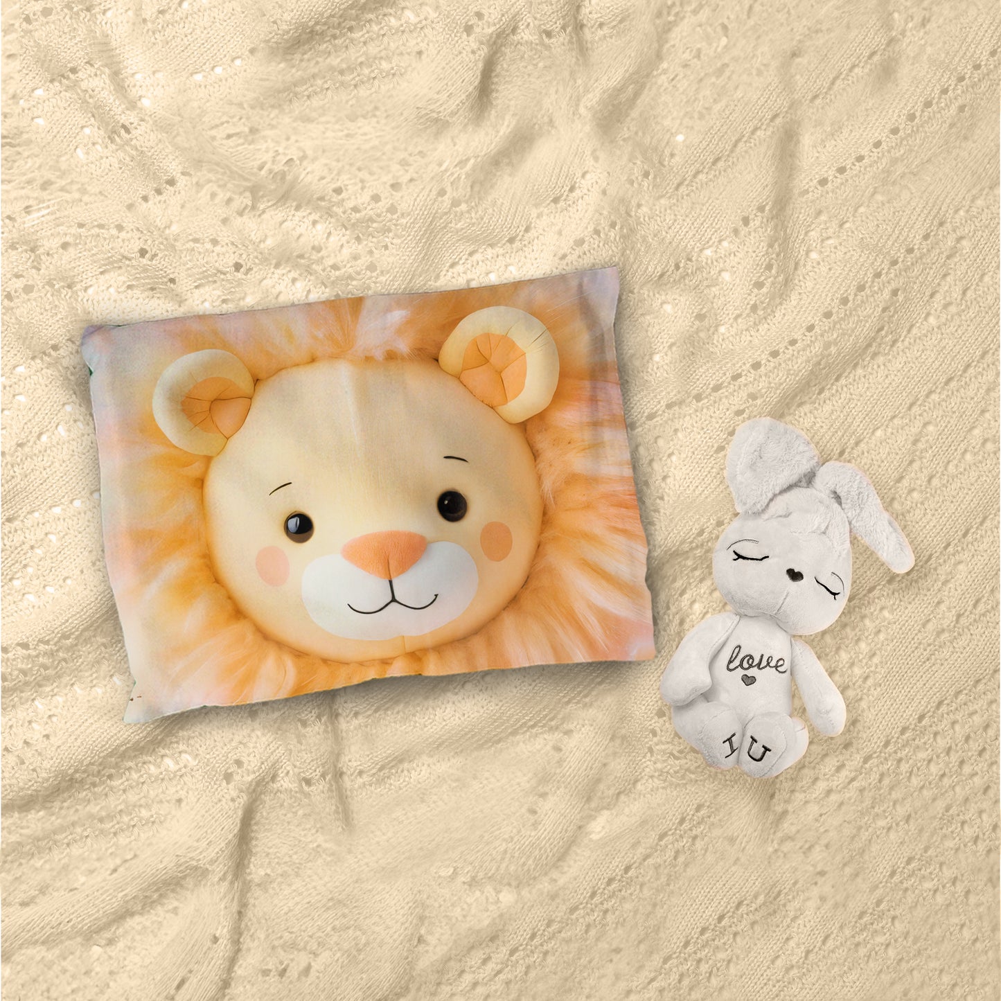 Baby Lion Teddy Cot Set