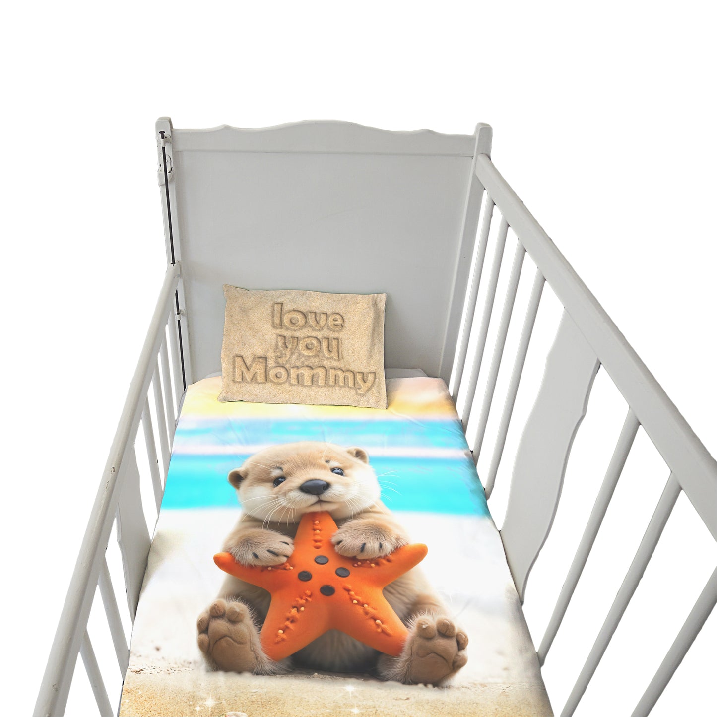 Baby Otter Love Cot Set