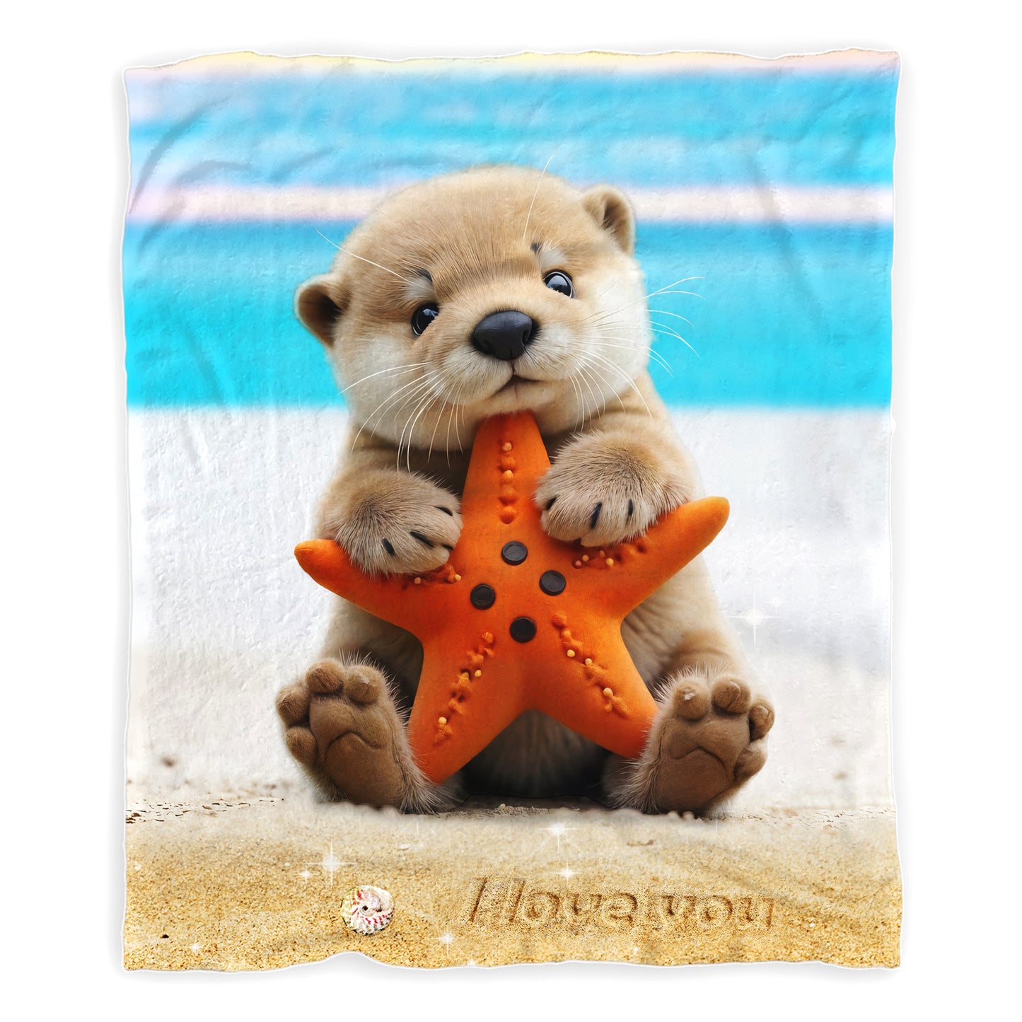 Baby Otter Love Minky Blanket