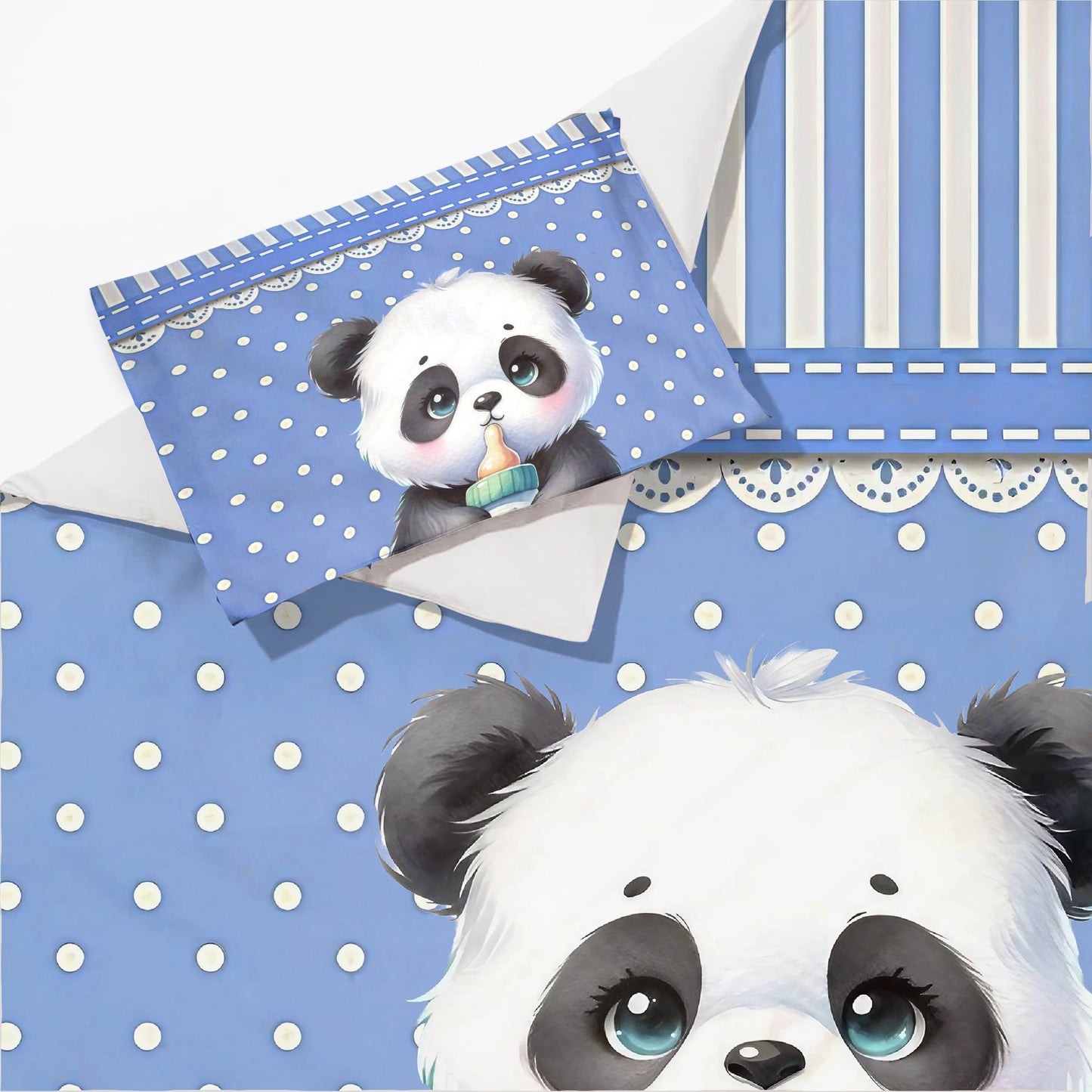 Baby Panda Cot Set