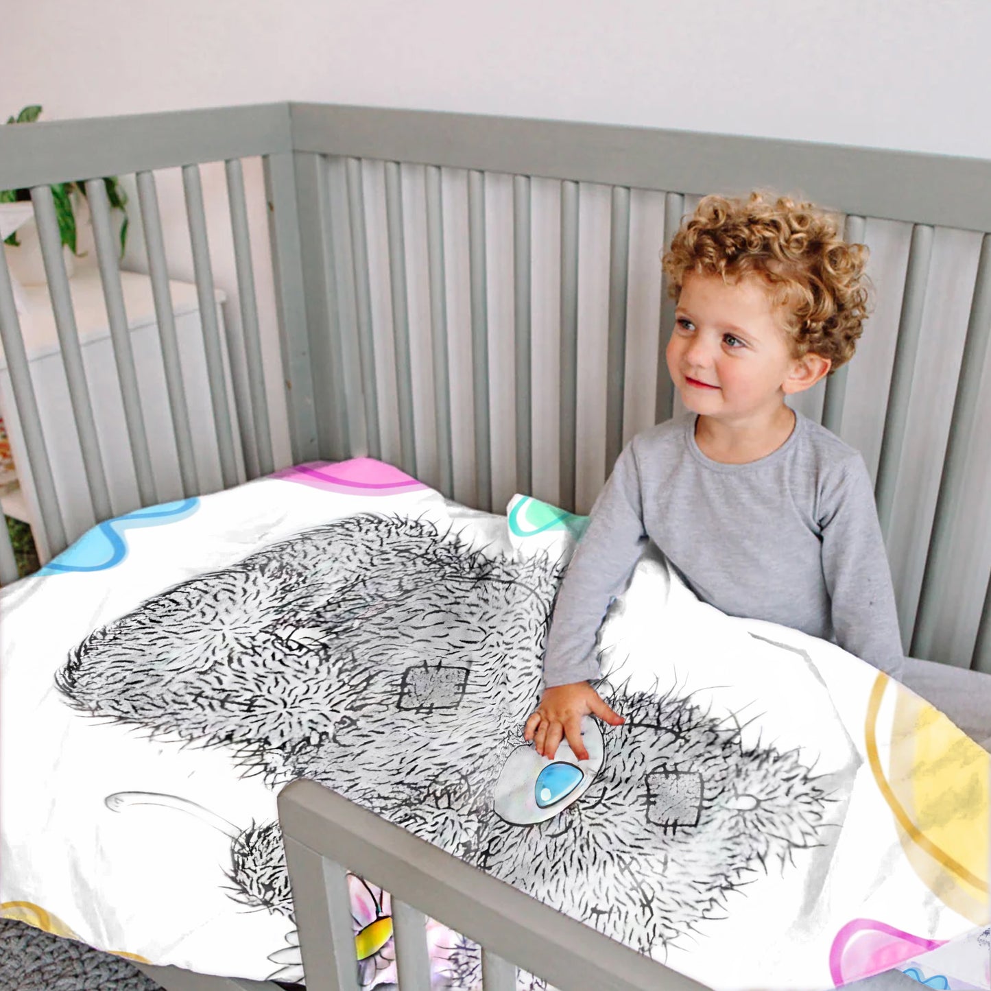 Baby Puff Bear Cot Set