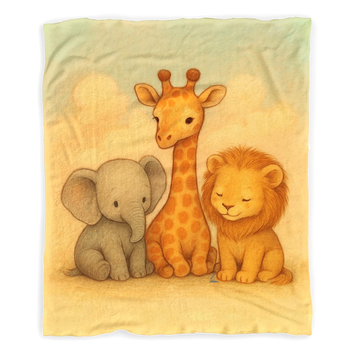 Baby Safari Friends Minky Blanket by Nathan Pieterse