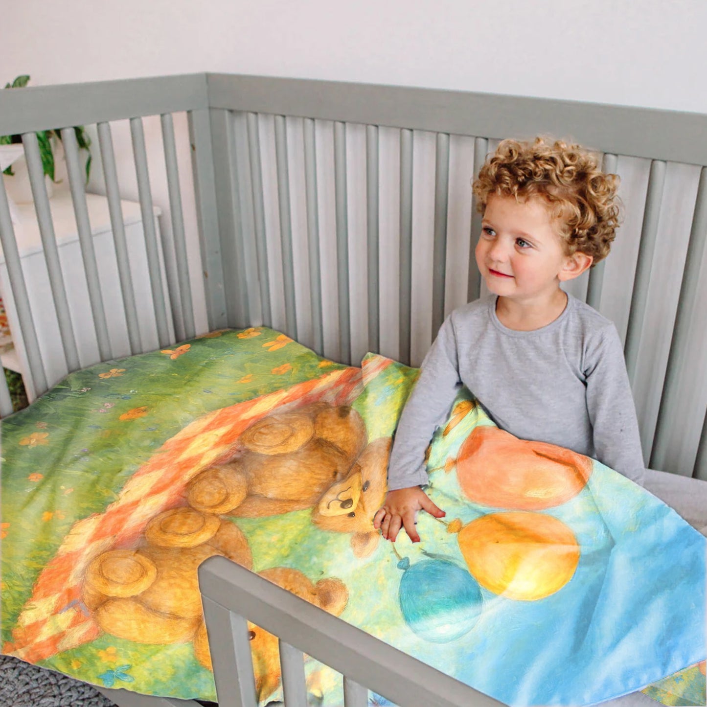 Baby Teddy Bear Picnic Cot Set by Nathan Pieterse