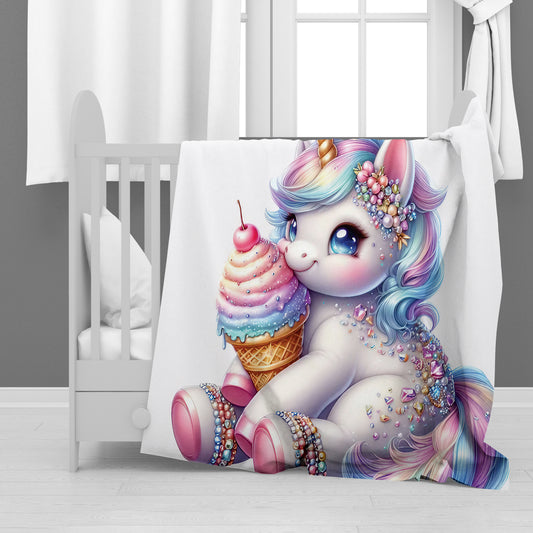 Baby Unicorn Minky Blanket