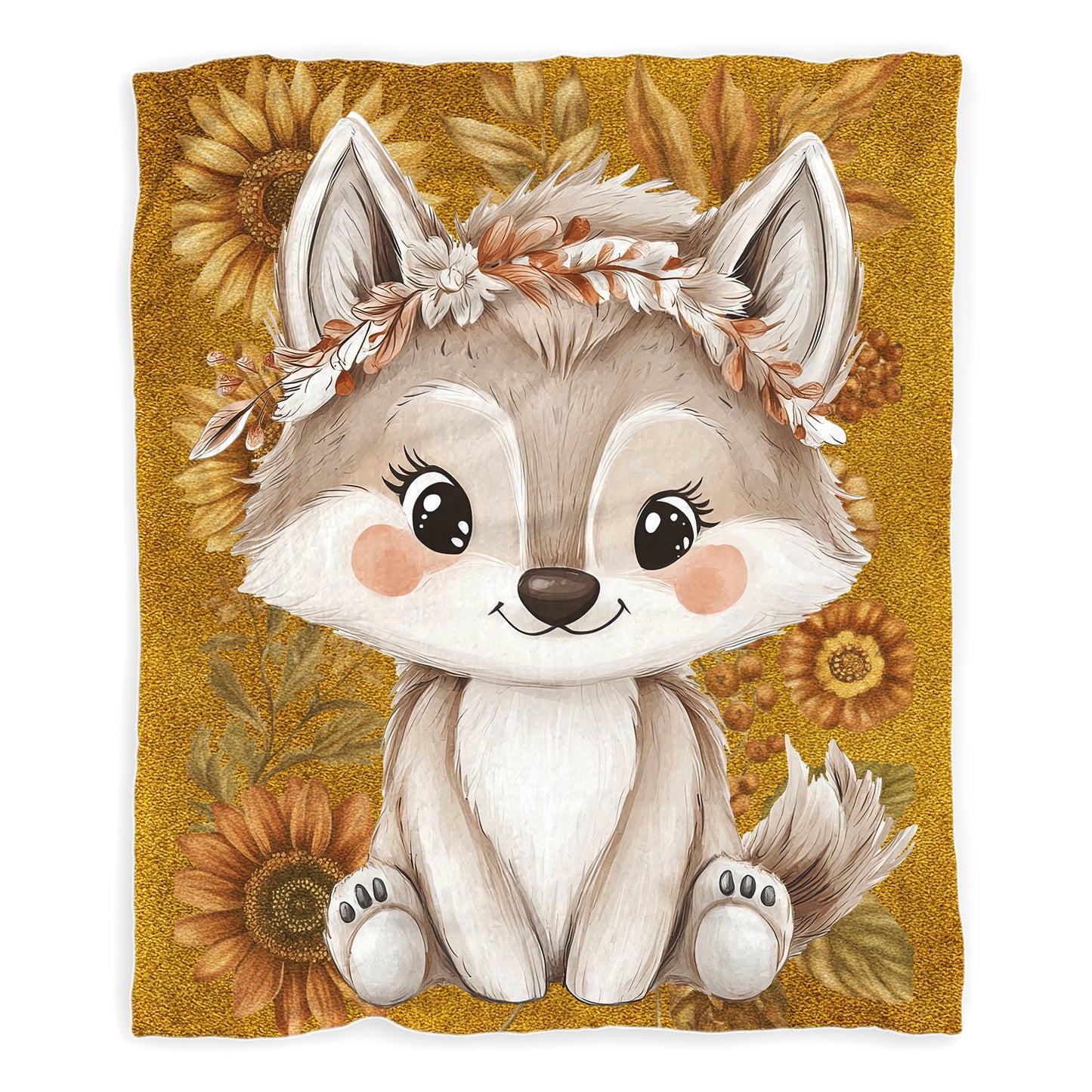 Baby Wolf Baby Fleece Blanket by Mark van Vuuren
