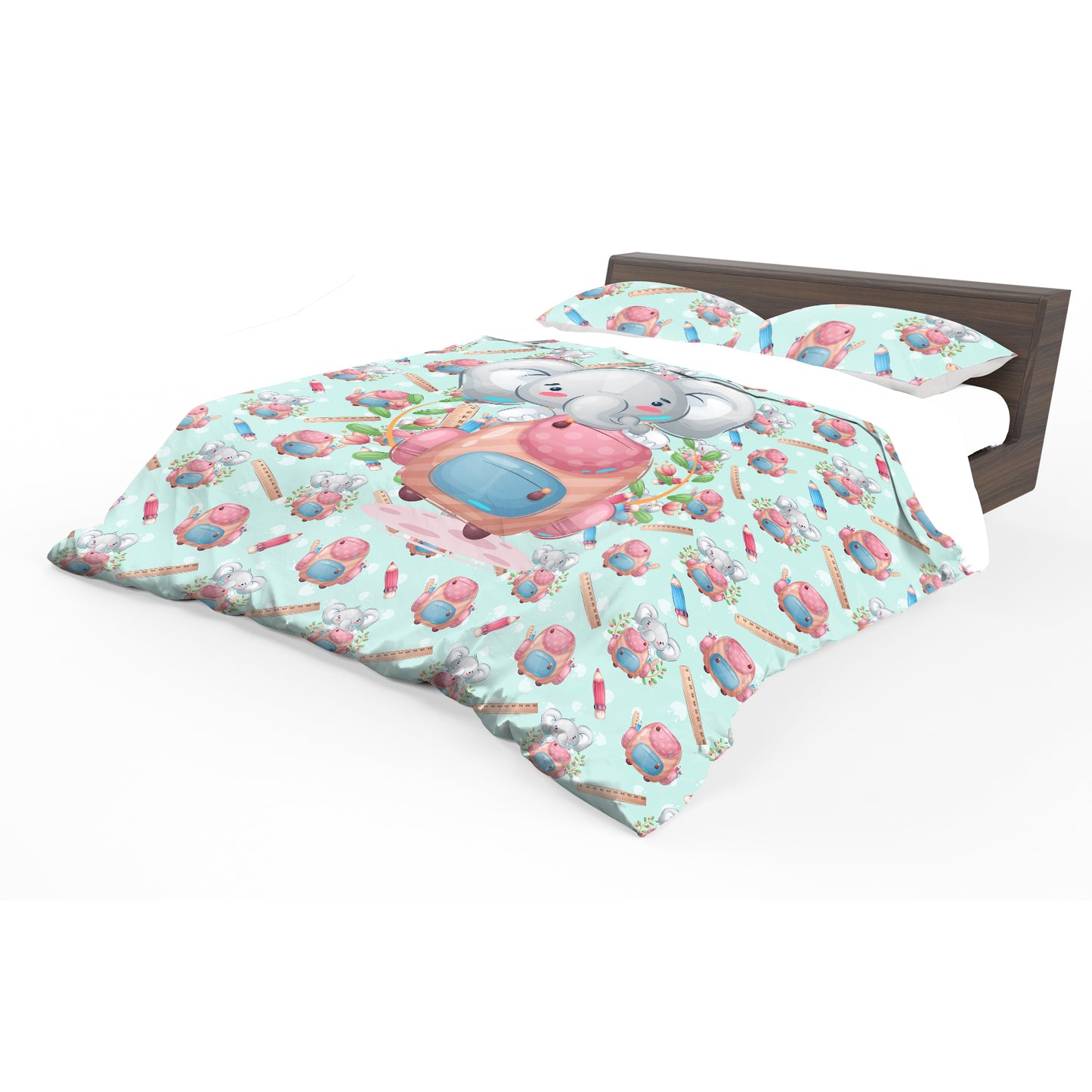 Backpack Baby Elephant Kids Duvet Cover Set