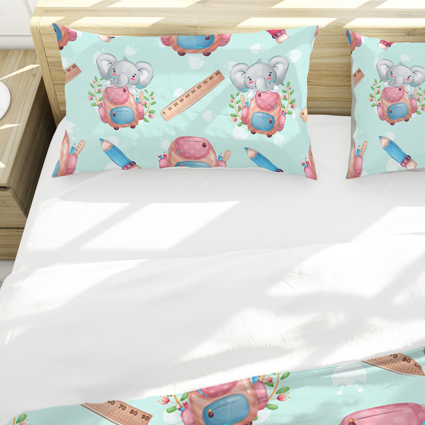 Backpack Baby Elephant Kids Duvet Cover Set
