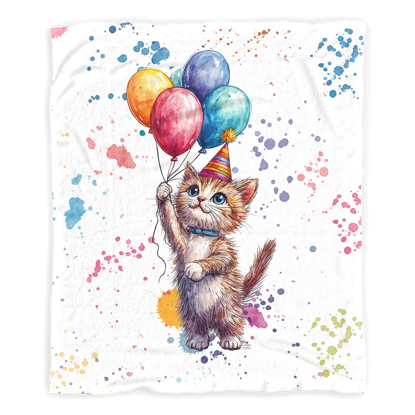 Balloon Kitten Baby Fleece Blanket