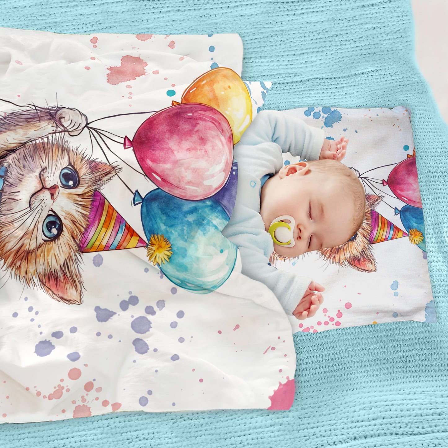 Balloon Kitten Cot Set