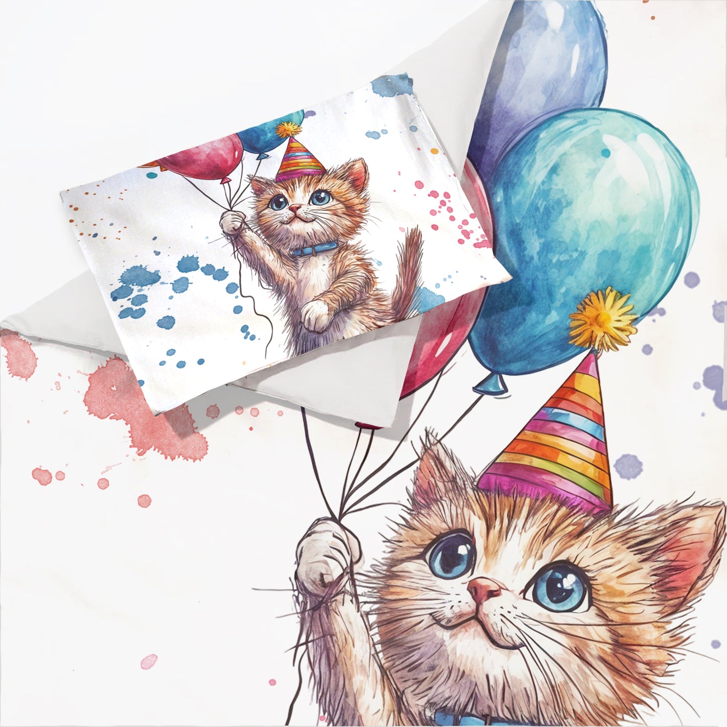 Balloon Kitten Cot Set