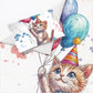 Balloon Kitten Cot Set